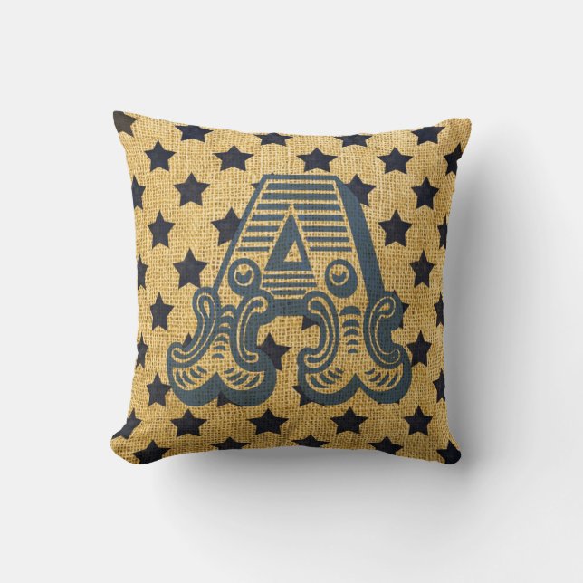 Vintage Circus Letter A Cushion (Front)