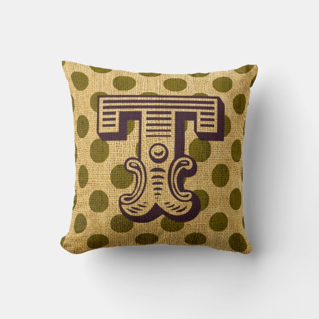 Vintage Circus Letter T Cushion (Front)