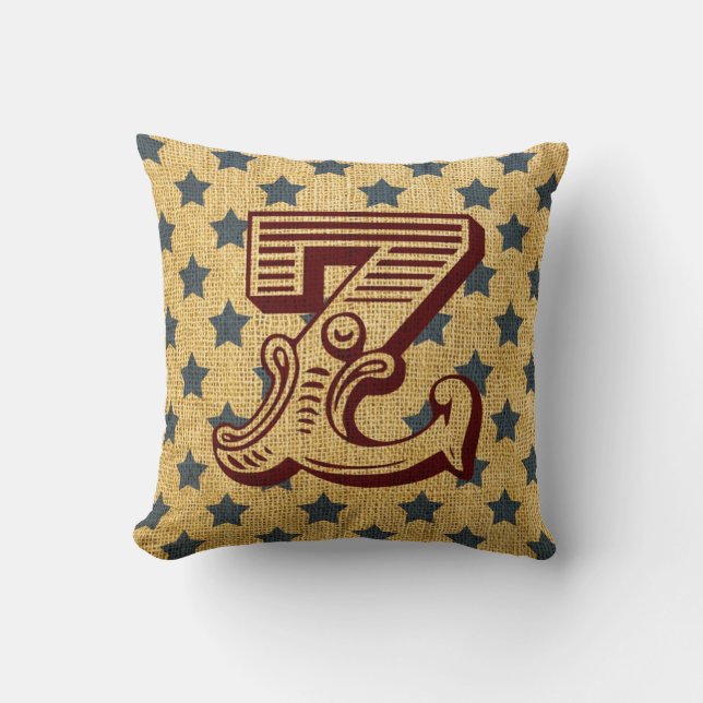 Vintage Circus Letter Z Cushion (Front)
