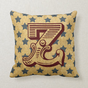 Vintage Circus Letter Z Cushion