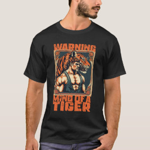 Vintage circus mind of a tiger strong muscle man T-Shirt