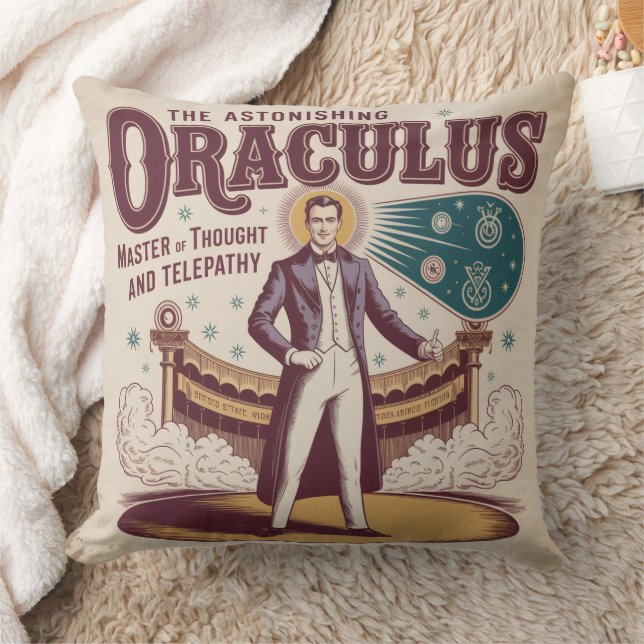 Vintage Circus Mind Reader  Cushion (Blanket)