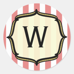 Vintage Circus Monogram Sticker