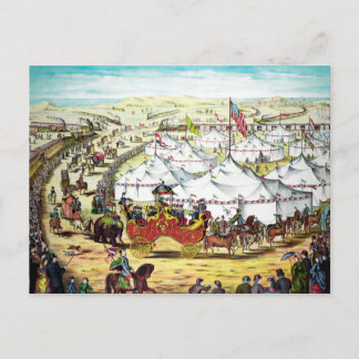 Vintage Circus Parade Postcard