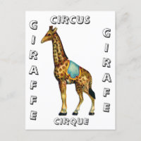 Vintage circus performing giraffe
