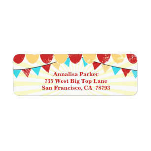 Vintage Circus personalised address label
