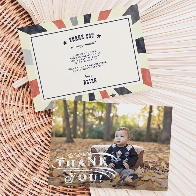 Vintage Circus Photo Thank You Card (Creator Uploaded)