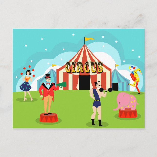 Vintage Circus Postcard (Front)