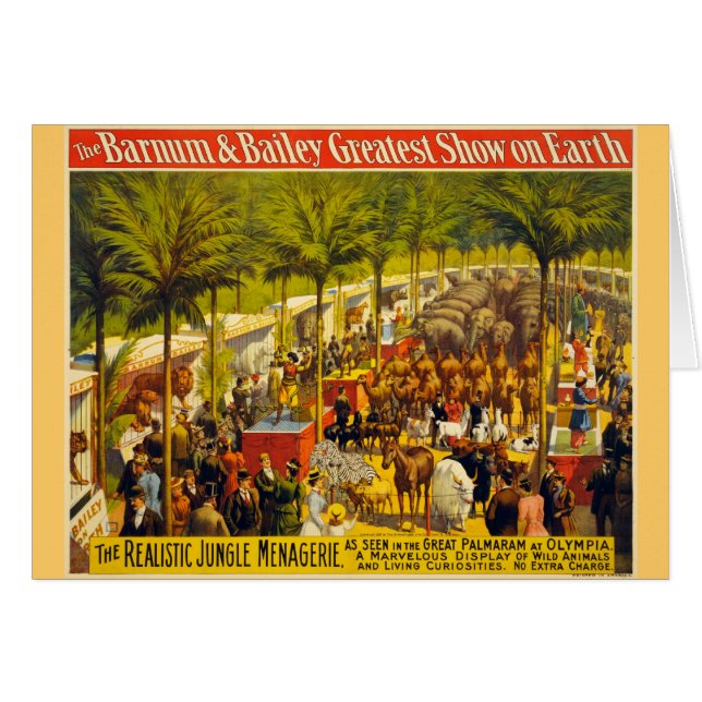 Vintage Circus Poster - Barnum & Bailey (Front Horizontal)