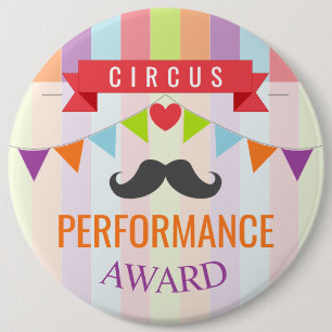 Vintage Circus Poster Children's Birthday Party 6 Cm Round Badge