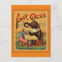 Vintage Circus Poster: Circus Elephant