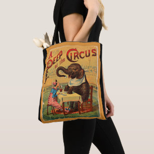 Vintage Circus Poster: Circus Elephant Tote Bag
