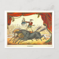 Vintage Circus Poster for Horse Act Postcard