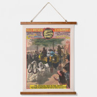 Vintage Circus Poster Of A Monkey Driven Coach