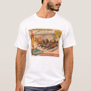 Vintage Circus Poster Of A Roman Chariot Race T-Shirt