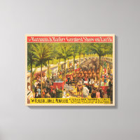 Vintage Circus Poster Of Animals And Performers