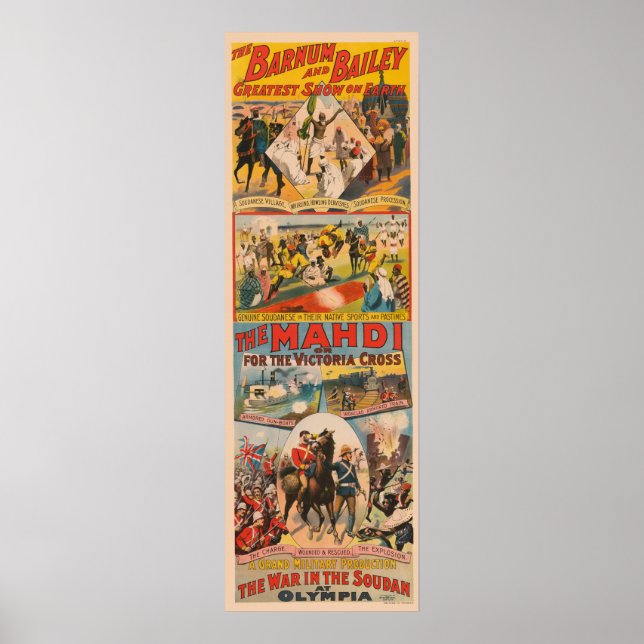 Vintage Circus Poster Of The Mahdi (Front)