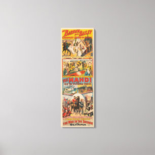 Vintage Circus Poster Of The Mahdi Canvas Print
