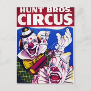 Vintage Circus Poster Postcard