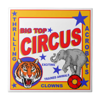 Vintage Circus Poster Tile