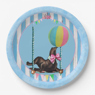 Vintage Circus Seal Party Plate