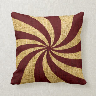 Vintage Circus Spiral Red Cushion