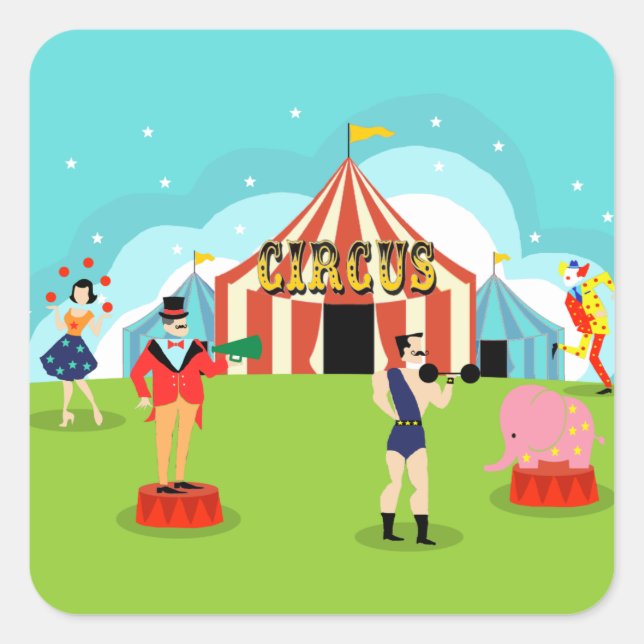 Vintage Circus Stickers (Front)