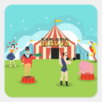 Vintage Circus Stickers
