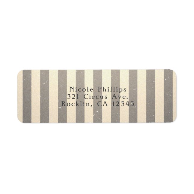 Vintage Circus Striped Stripes Party Invitation (Front)