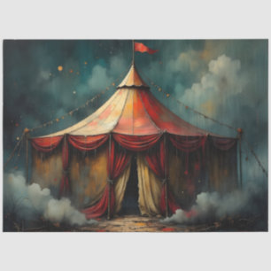 Vintage Circus Tent Decoupage Paper