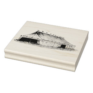 Vintage Circus Tent Rubber Art Stamp