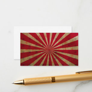 Vintage Circus Tent Stars Red Lines Carnival Enclosure Card