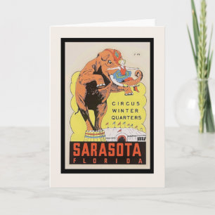 Vintage Circus Winter Quarters Poster Card