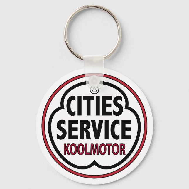 Vintage Cities Service koolmotor sign Key Ring (Front)