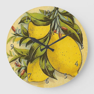 Vintage Citronnelle Ad Large Clock