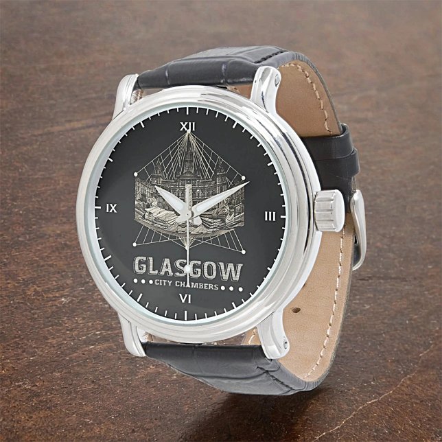Vintage city chambers vintage black Leather Watch (Creator Uploaded)