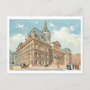 Vintage City Hall in Baltimore, Maryland, Postcard