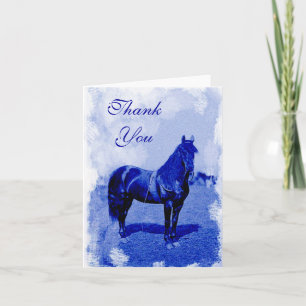 Vintage Civil War Union Horse Thank You Note Card