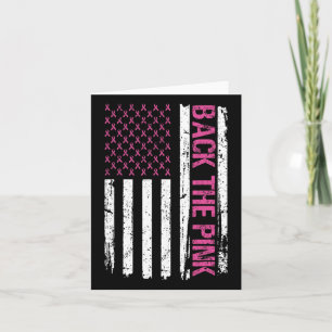 Vintage Ck The Pink American Flag Breast Cancer Aw Card