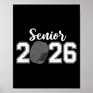 Vintage Cl Of 2026 Hockey Senior 2026 Graduation 2 Poster