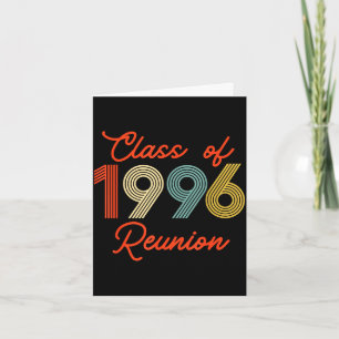 Vintage class of 1996 reunion high school party card