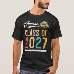 Vintage Class of 2027 High School or College Gradu T-Shirt
