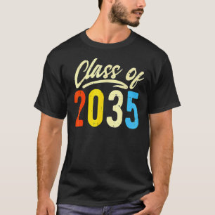 Vintage Class Of 2035 Grow With Me Kindergarten Gr T-Shirt