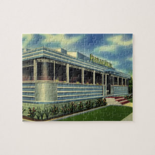 Vintage Classic 50s Retro Restaurant Pelican Diner Jigsaw Puzzle