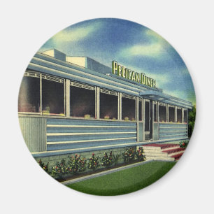 Vintage Classic 50s Retro Restaurant Pelican Diner Magnet