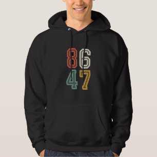 Vintage Classic 86 47 Anti Trump 2024 Impeach  Hoodie