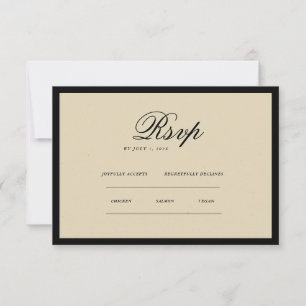 Vintage Classic Aesthetic  RSVP Card