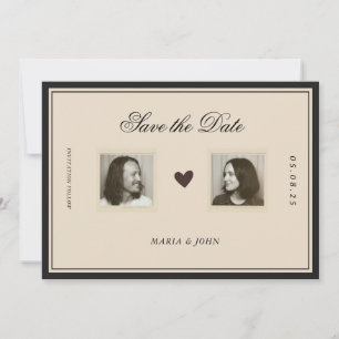 Vintage Classic Aesthetic Save the Date