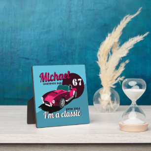 Vintage classic antique car legendary dad name plaque