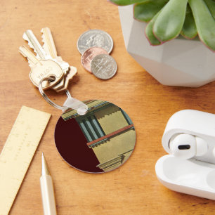 Vintage Classic Architecture, Temple Entablature Key Ring